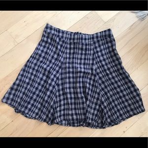 Reformation plaid mini skirt